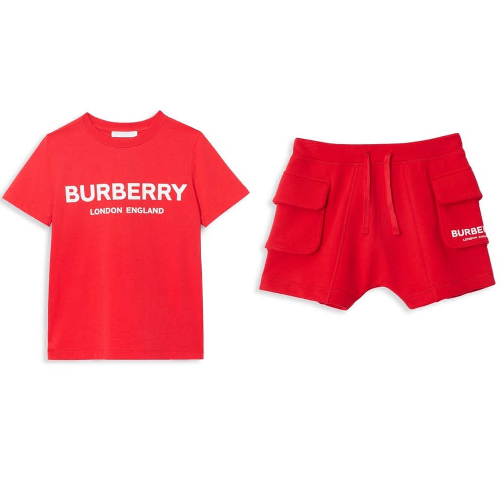 Burberry Robbie Logo Tee And Shorts